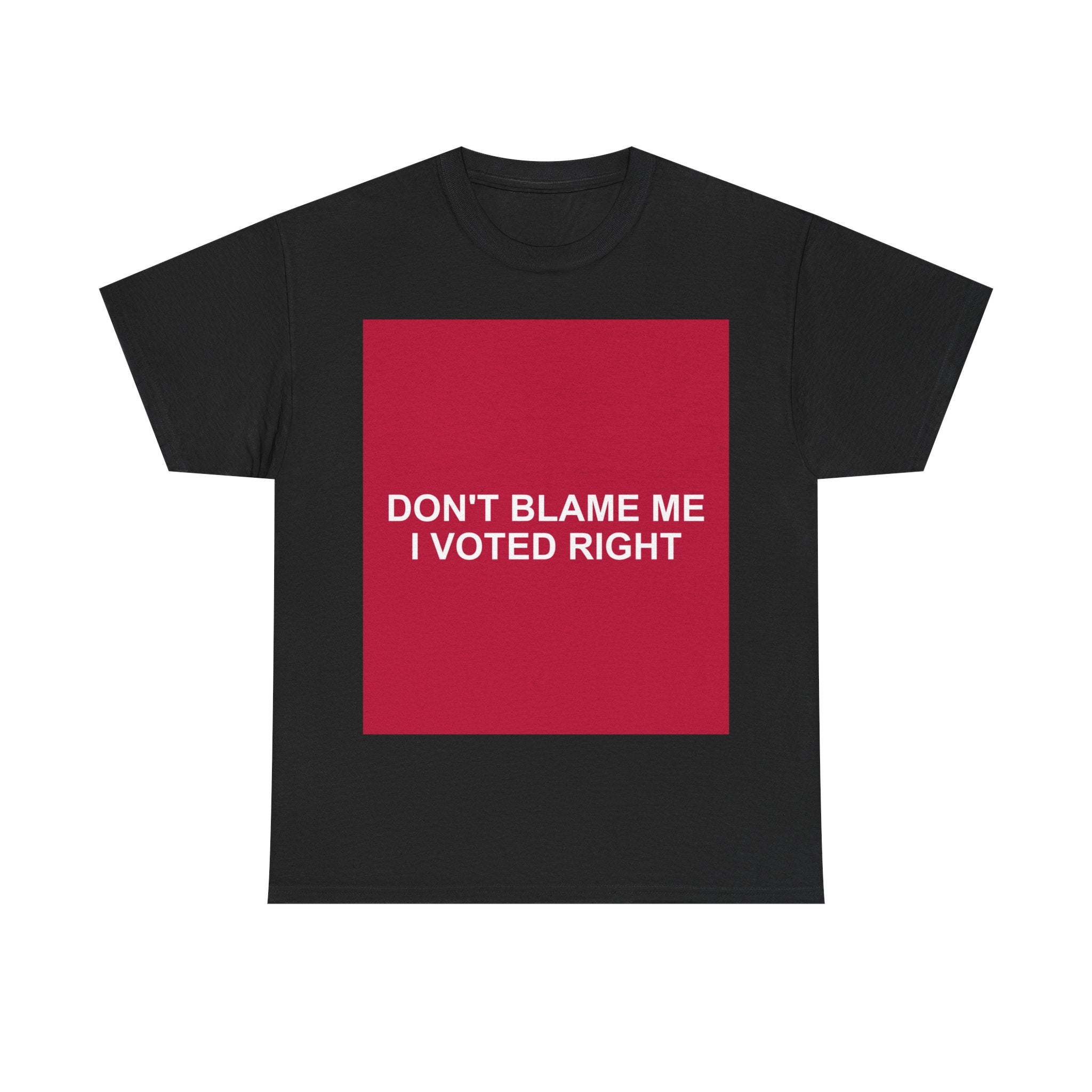DON'T BLAME ME I VOTED RIGHT — Patriot T-Shirt