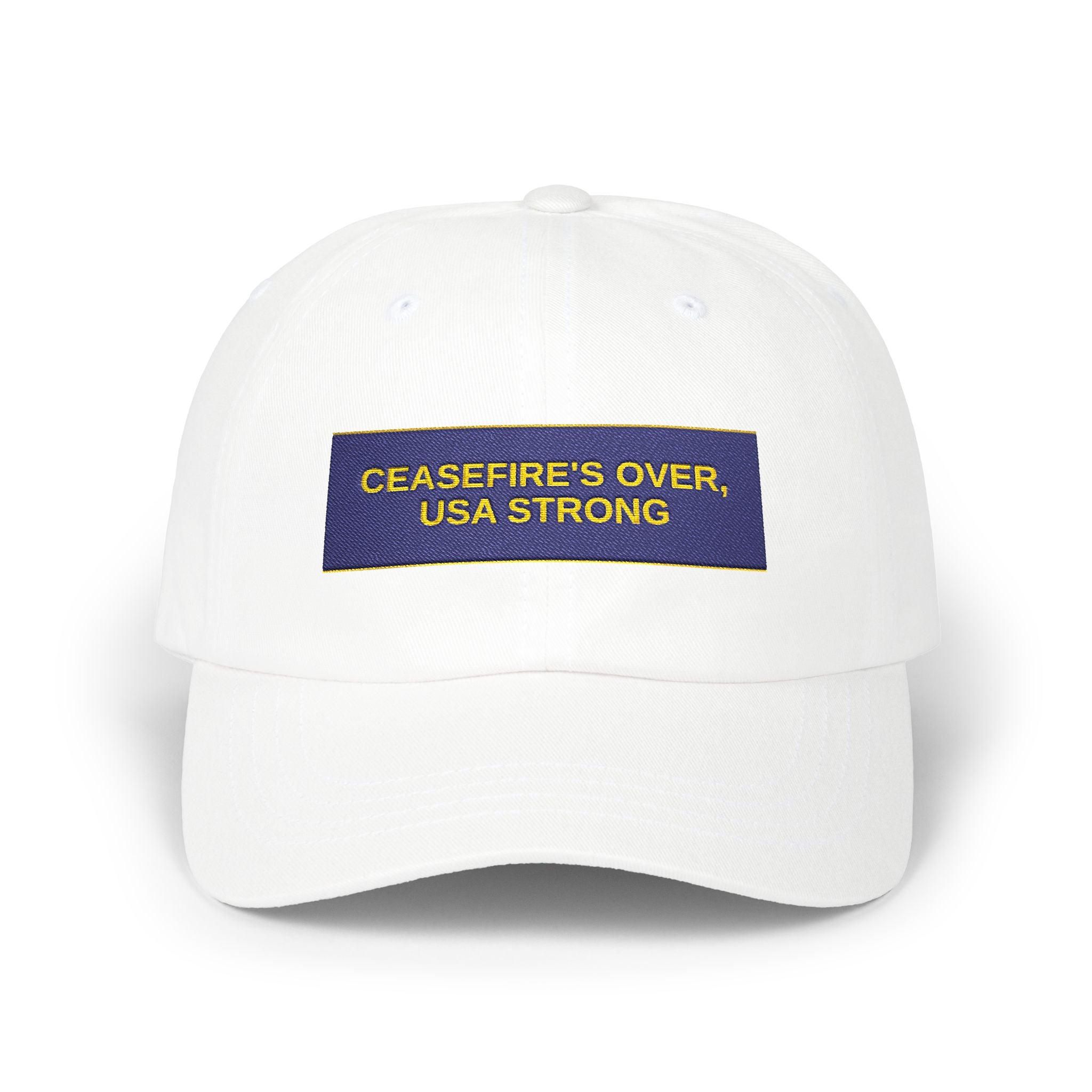 CEASEFIRE'S OVER, USA STRONG — Patriot Dad Hat