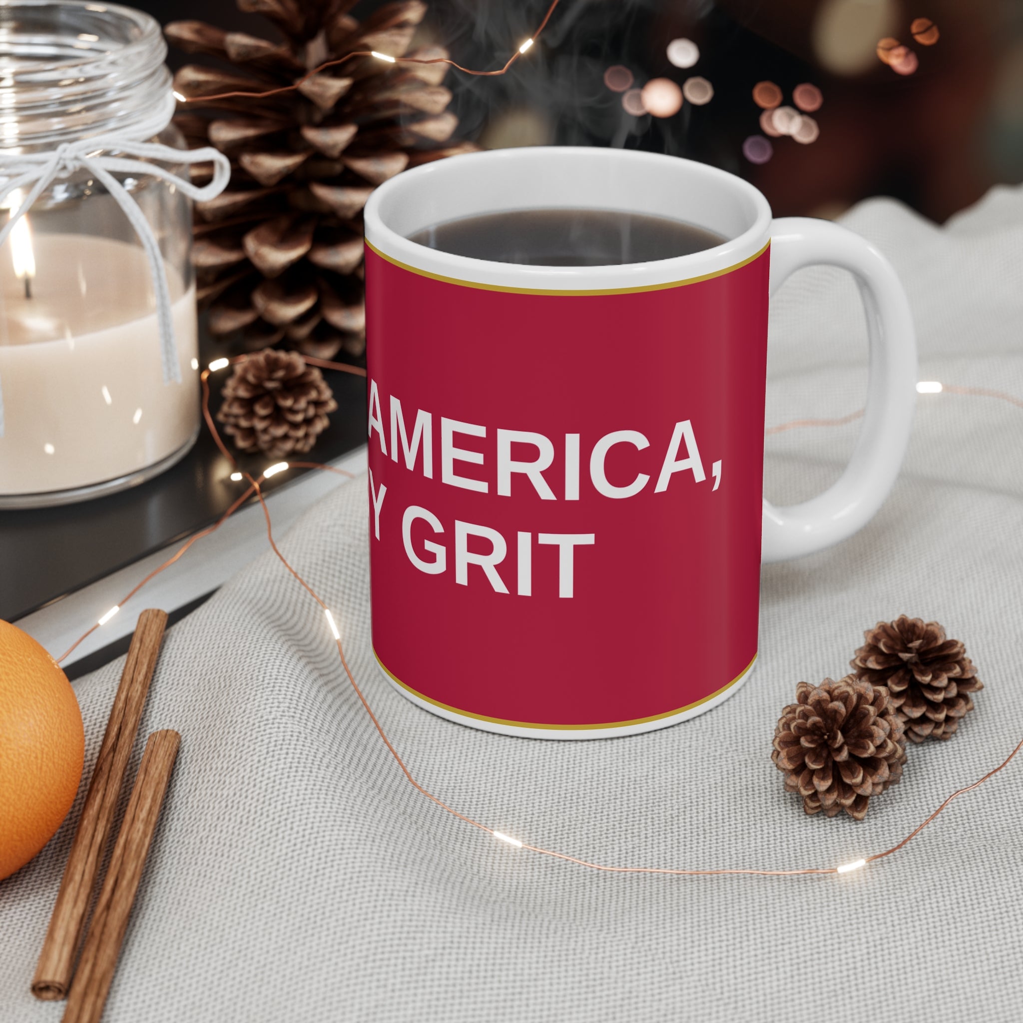 BUILT BY AMERICA, RUN BY GRIT — Patriot Mug