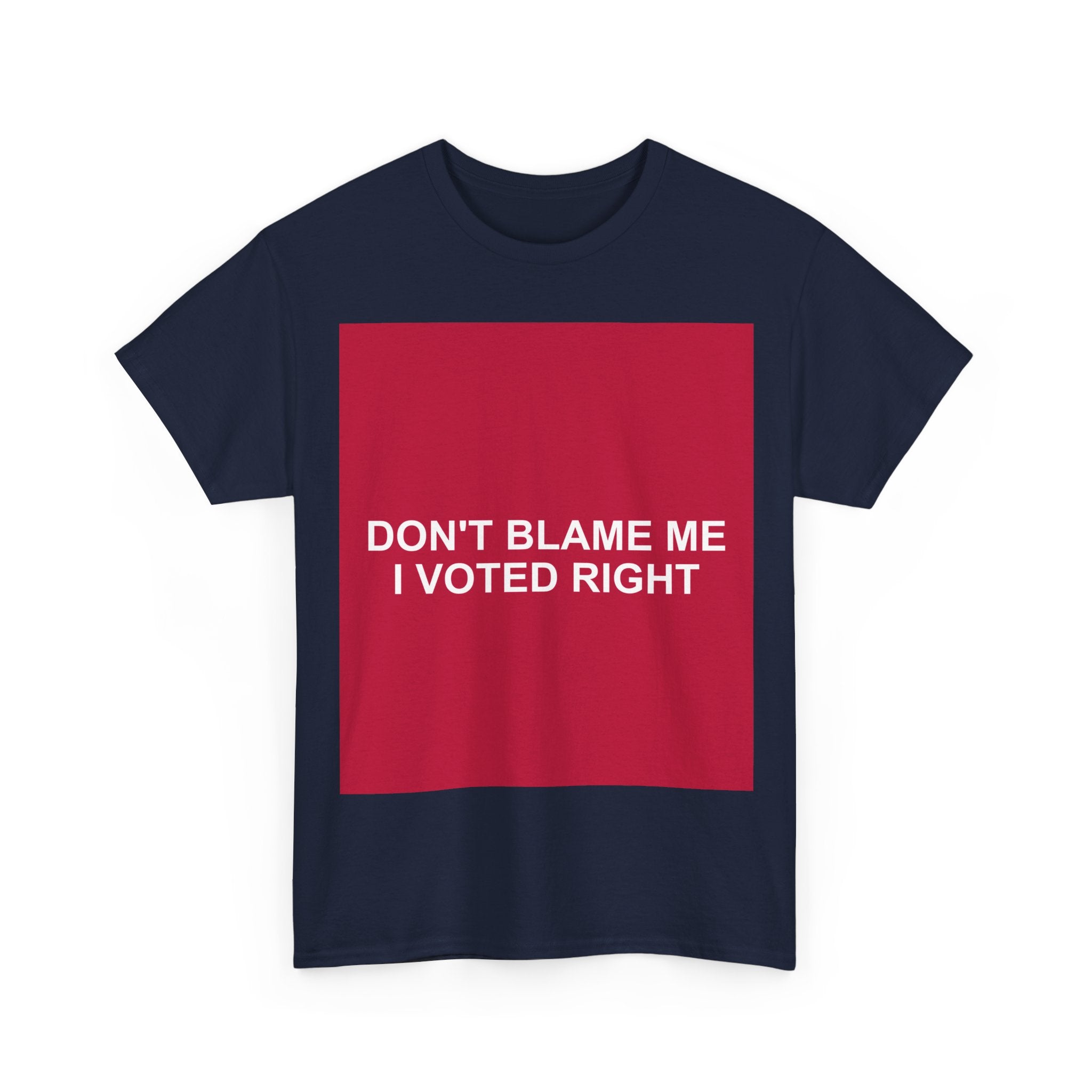 DON'T BLAME ME I VOTED RIGHT — Patriot T-Shirt