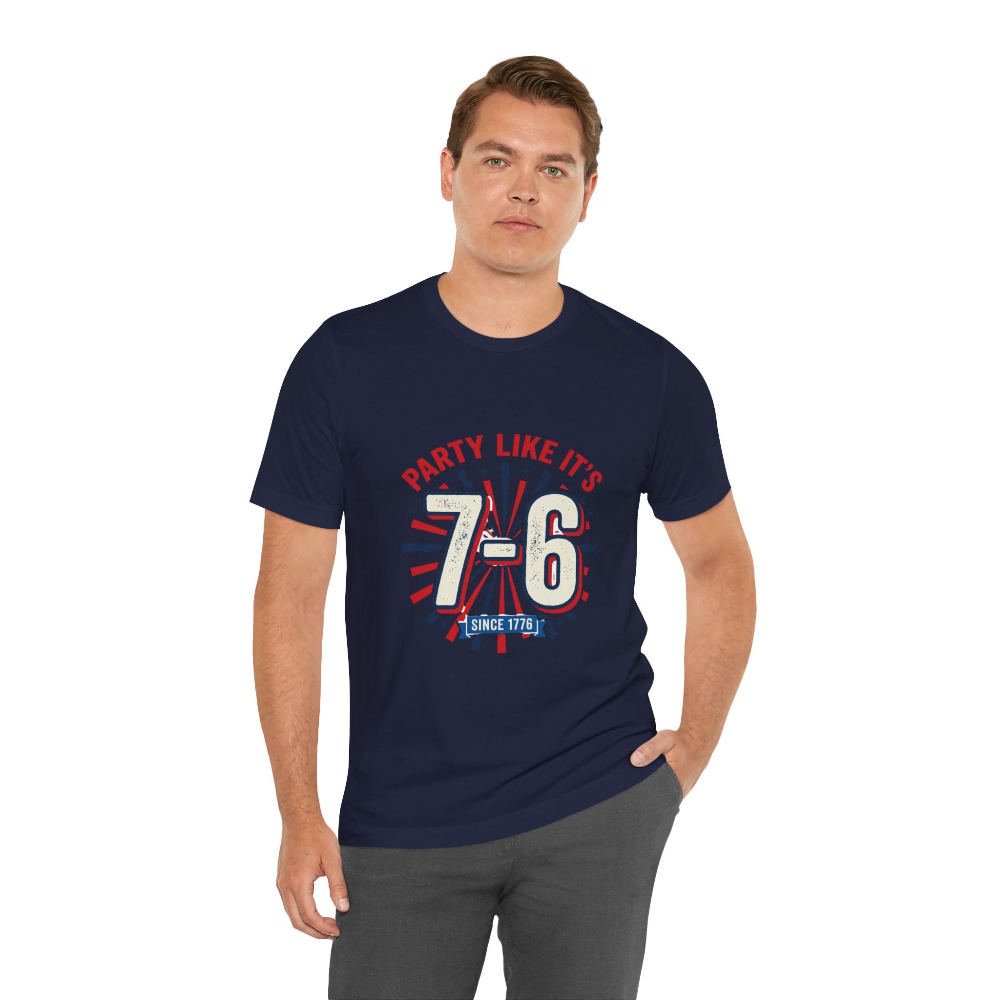 Party Like It's 7-6 T-Shirt | 1776 Patriotic Meme Vintage Independence Tee