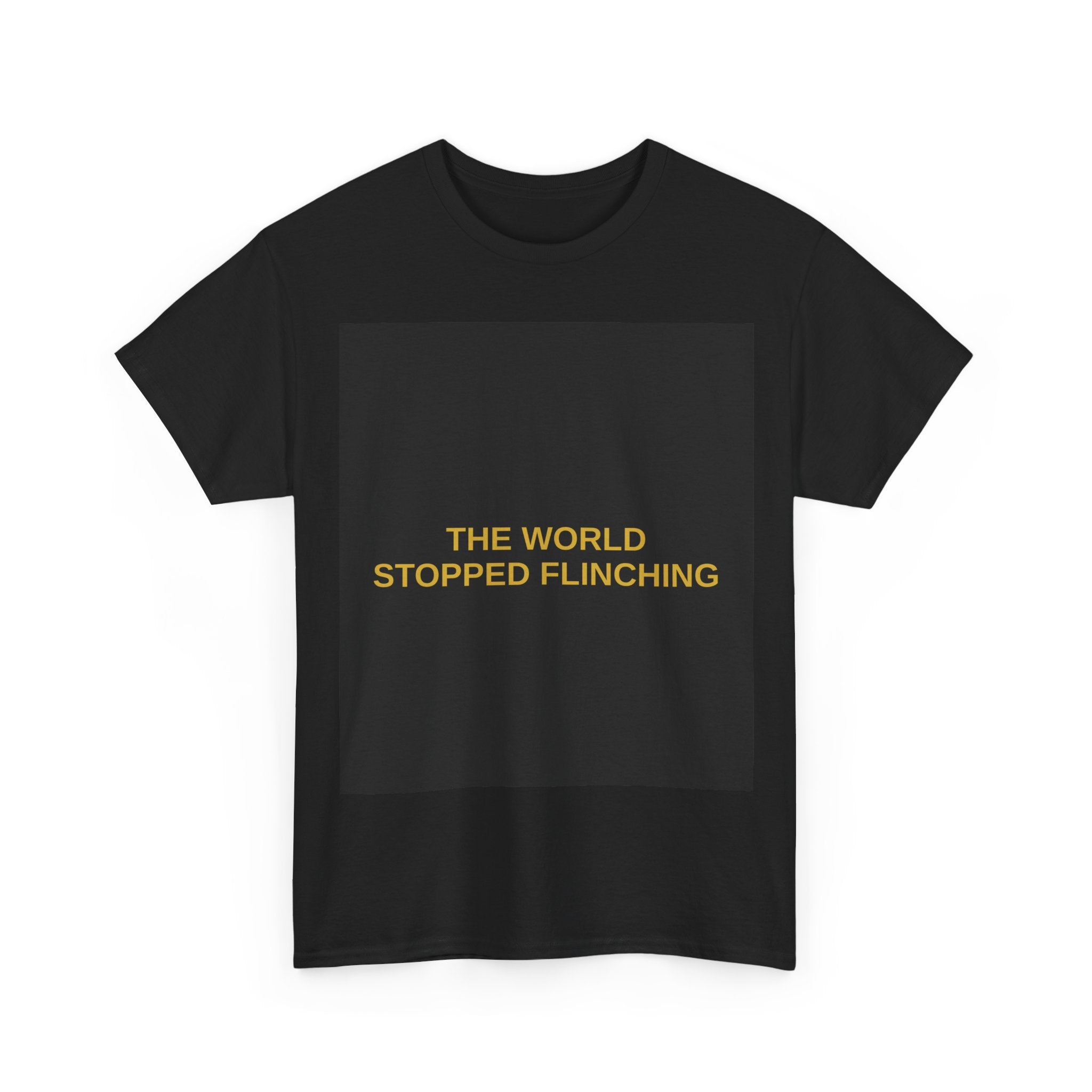 THE WORLD STOPPED FLINCHING — Patriot T-Shirt